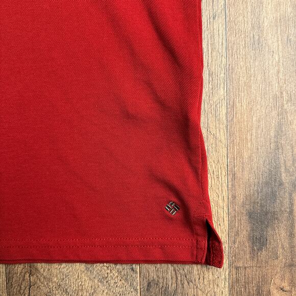 Columbia Elm Creek Polo Shirt Men's Medium Red‎ Short Sleeve Omni-Shade Fishing - Picture 5 of 9